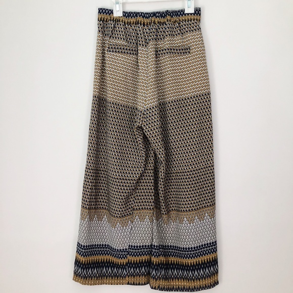 Stunning High Waisted Print Slit Pants Small - Picture 4 of 5